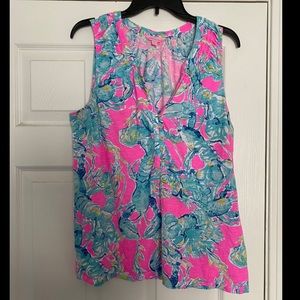 Lilly Pulitzer- Lobsters in Love print tank top